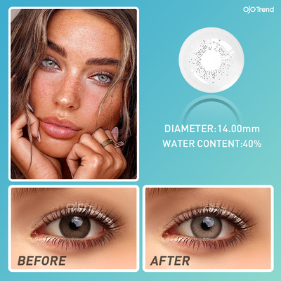 OJOTrend Ocean Grey Contact Lenses  1 Yearly