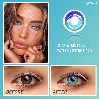 OJOTrend ANIME Blue Contact Lenses 1 Yearly