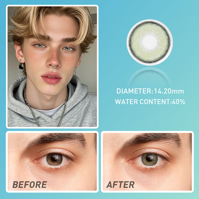 OJOTrend Seattle Green Man Wear Contact Lenses 1 Yearly