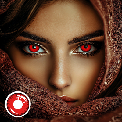 OJOTrend Twilight Vampire Red Contact Lenses 1 Yearly