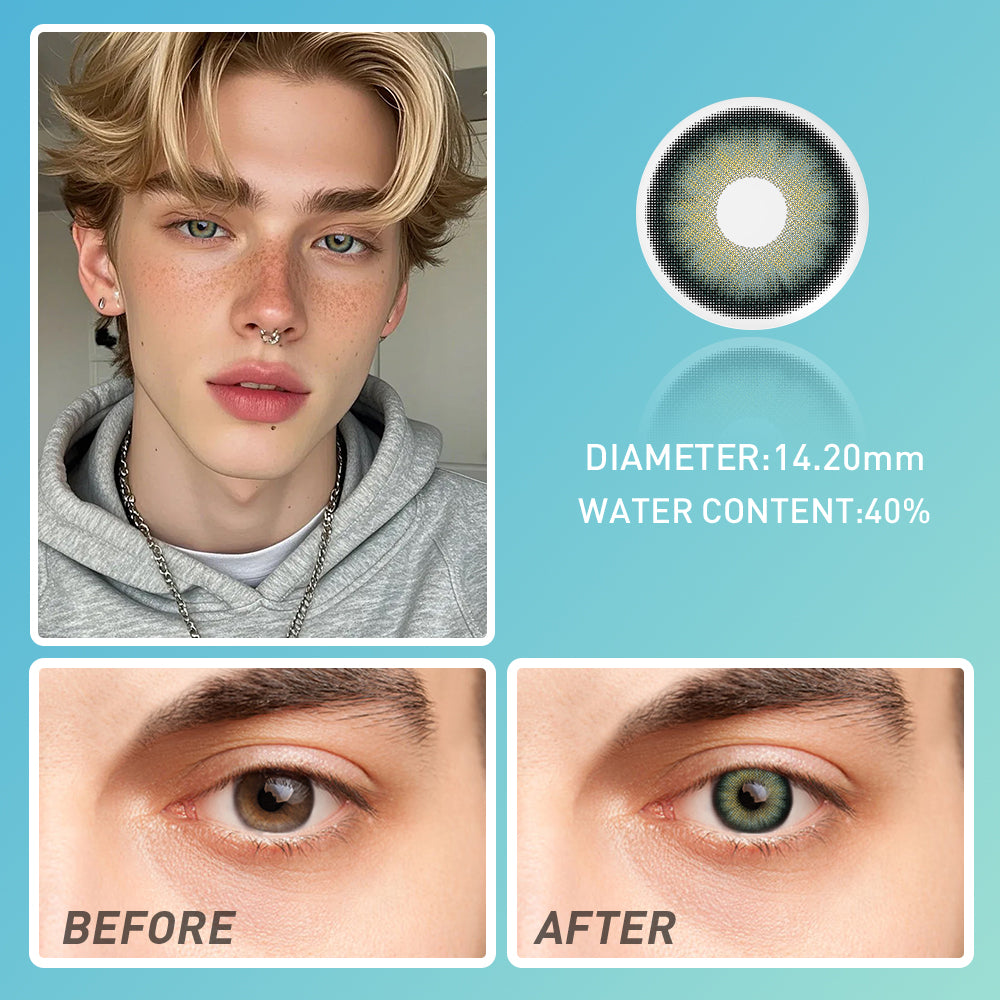 OJOTrend GENE Green Man Wear Contact Lenses 1 Yearly