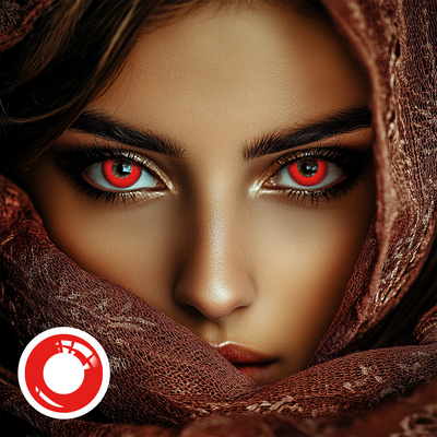 OJOTrend Pure Red Contact Lenses 1 Yearly