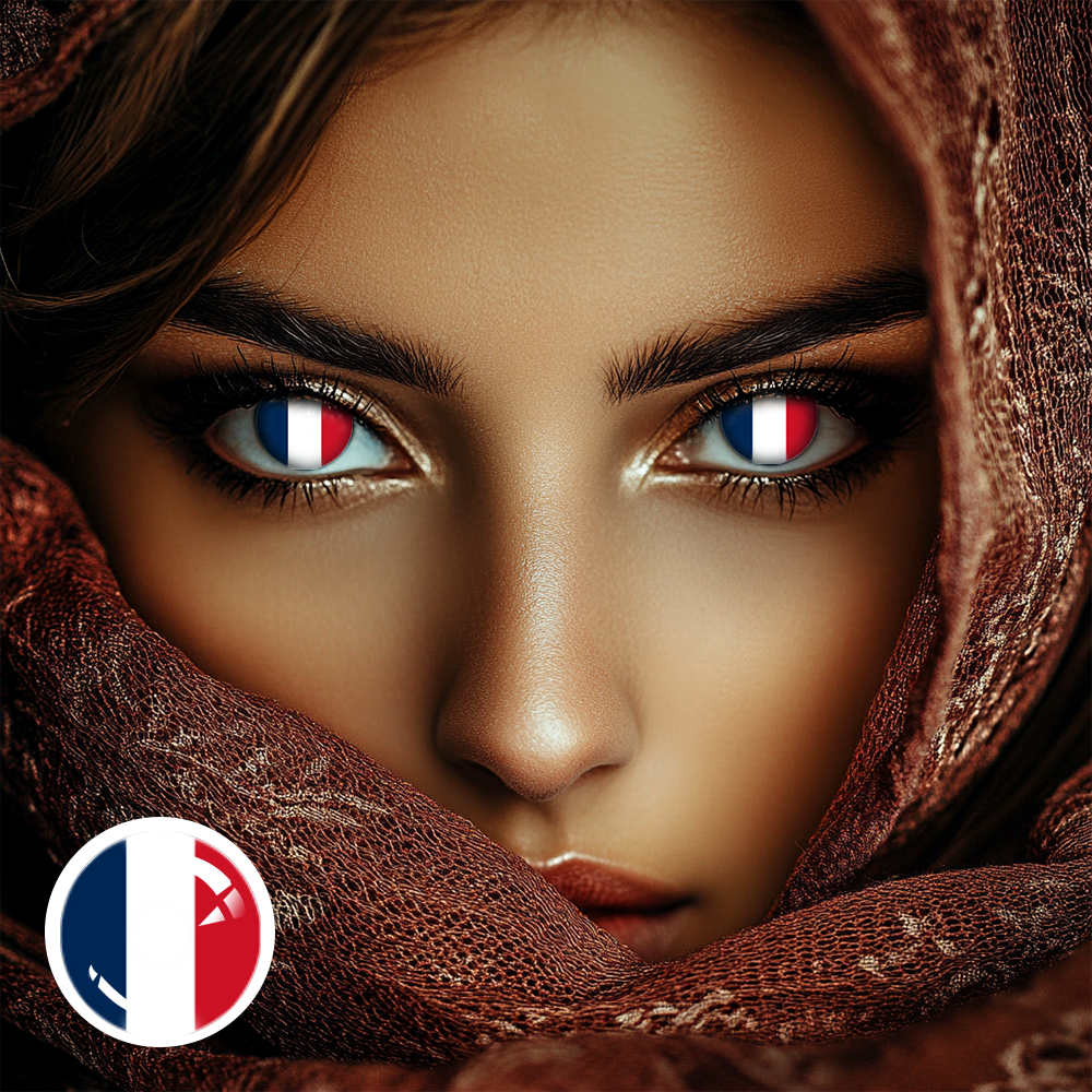 OJOTrend French Flag Contact Lenses 1 Yearly