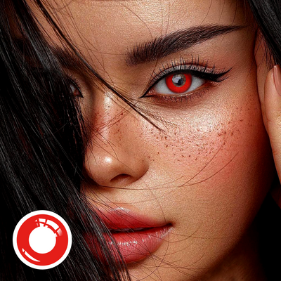 OJOTrend Pure Red Contact Lenses 1 Yearly