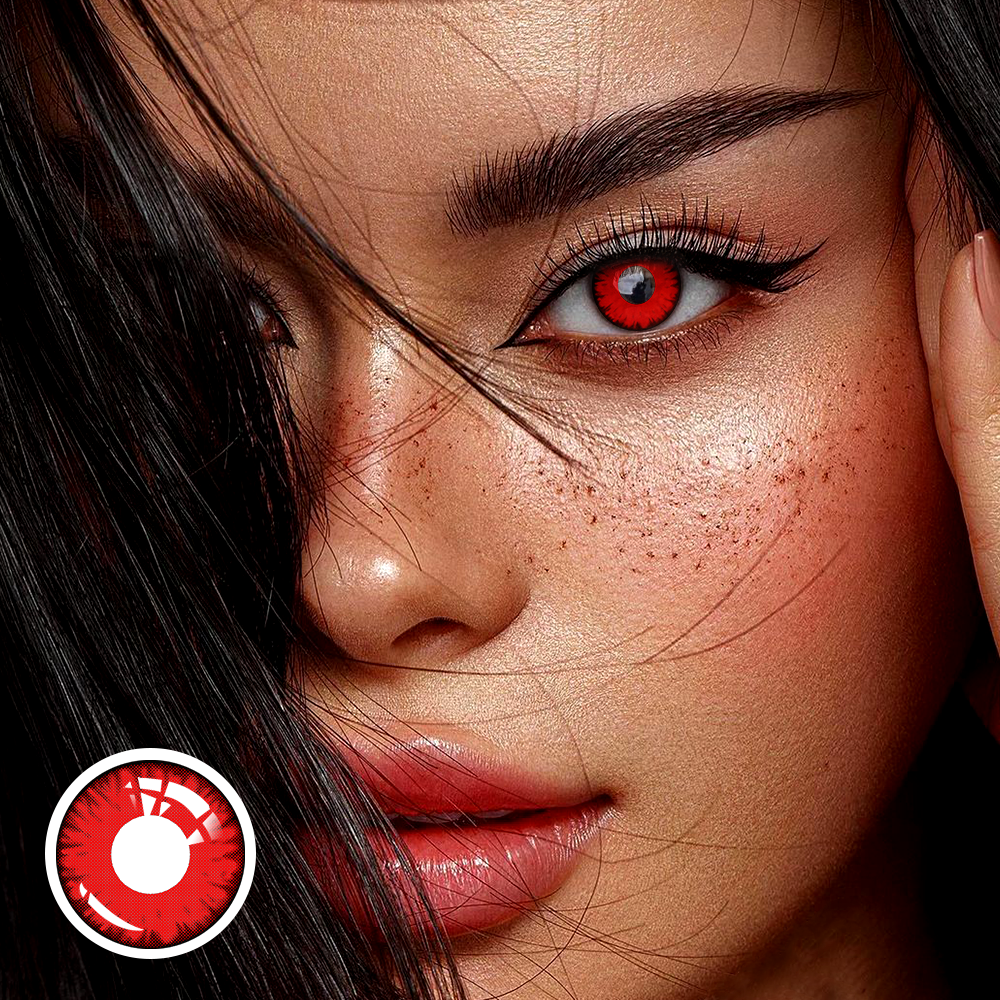 OJOTrend Twilight Vampire Red Contact Lenses 1 Yearly