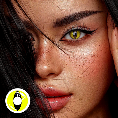 OJOTrend CAT Eyes Yellow Contact Lenses£¨ 1 Yearly £©