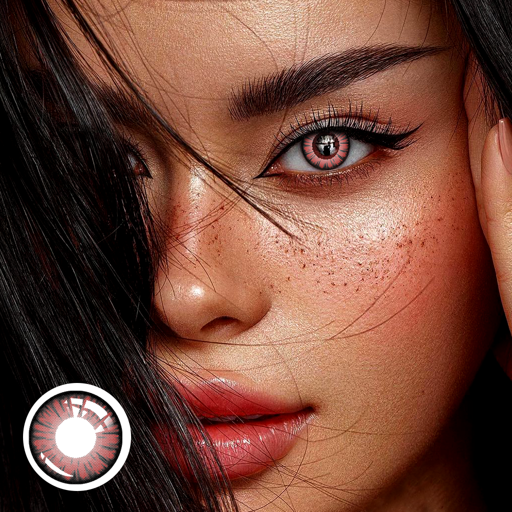 OJOTrend Monster Red Brown Contact Lenses£¨ 1 Yearly £©