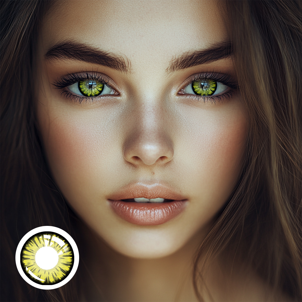 OJOTrend Monster Yellow Contact Lenses 1 Yearly