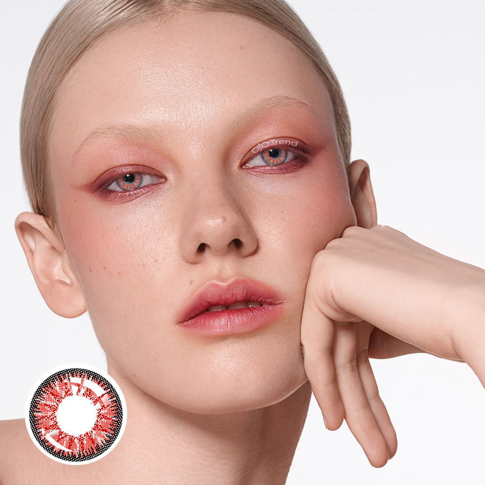 OJOTrend Vika Tricolor Red Contact Lenses 1 Yearly