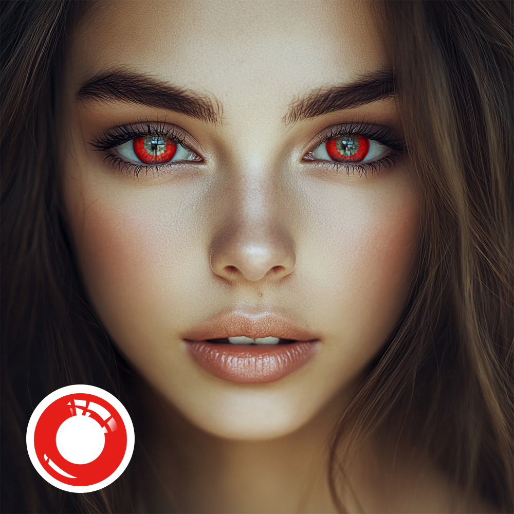 OJOTrend Pure Red Contact Lenses 1 Yearly