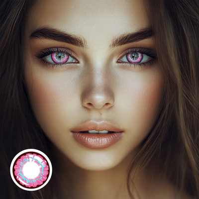 OJOTrend POKMON Pink Violet Contact Lenses Yearly