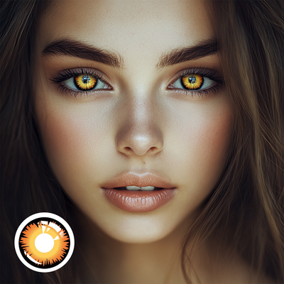 OJOTrend wolf eye orange Contact Lenses 1 Yearly