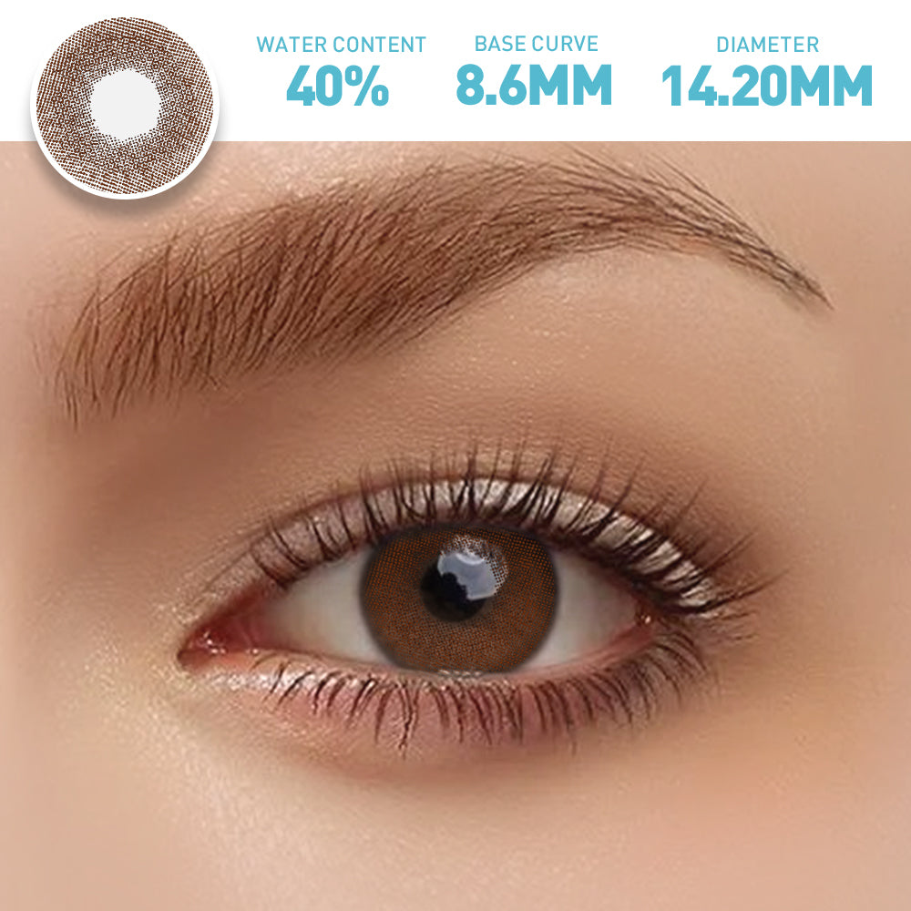 OJOTrend Queen Brown Contact Lenses 1 Yearly