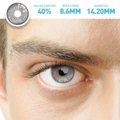 OJOTrend Siri Gray Contact Lenses Man Wear 1 Yearly