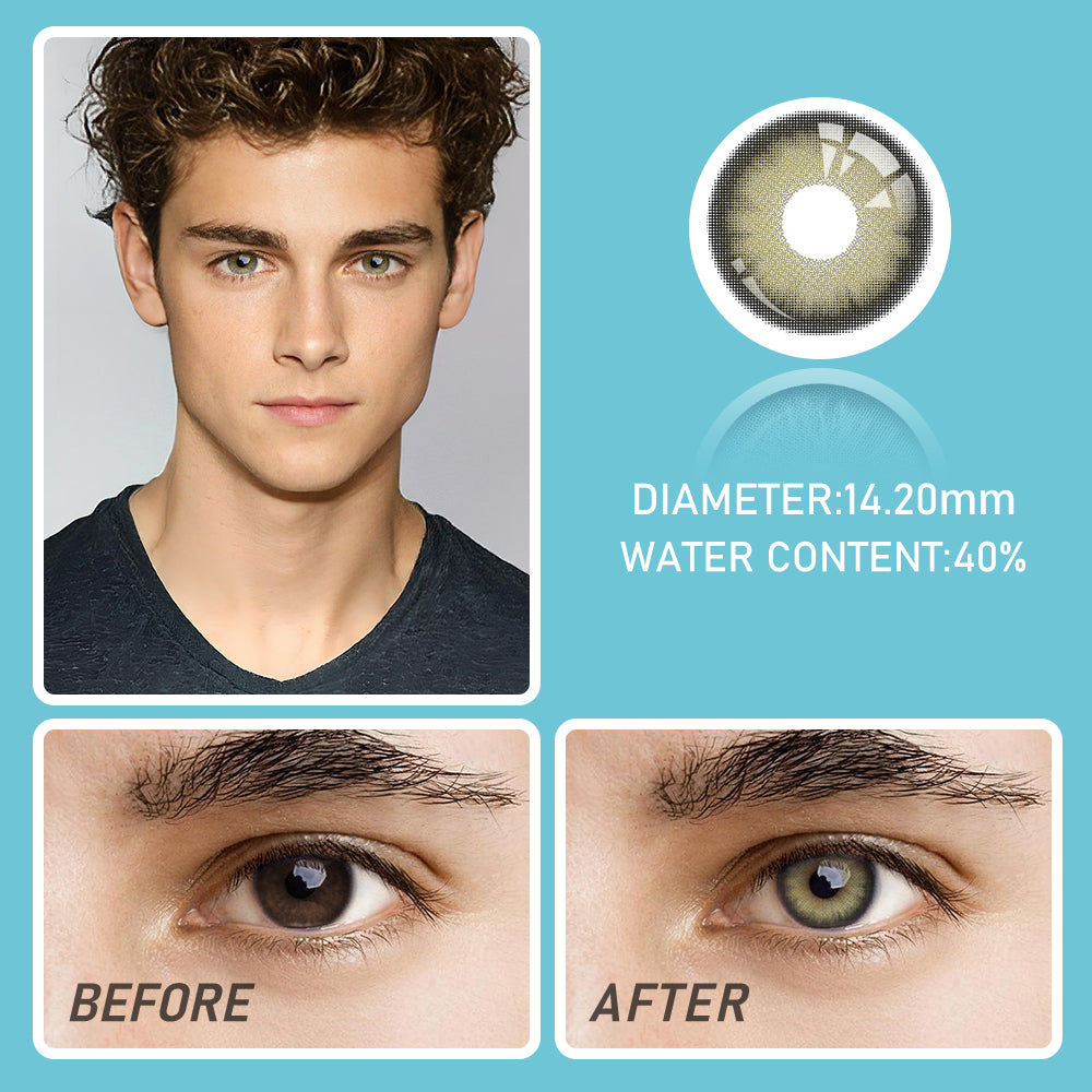 OJOTrend GENE Gray Contact Lenses Man Wear 1 Yearly