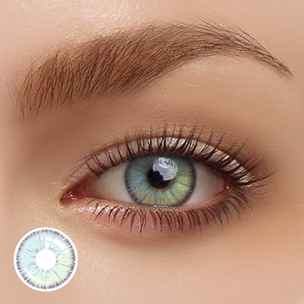 OJOTrend  Urban Layer Blue Contact Lenses（1Yearly）
