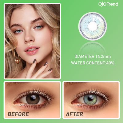 OJOTrend  Urban Layer Blue Contact Lenses（1Yearly）