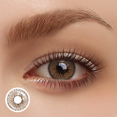 OJOTrend  Angeles Brown Colour Contact Lenses（1Yearly）
