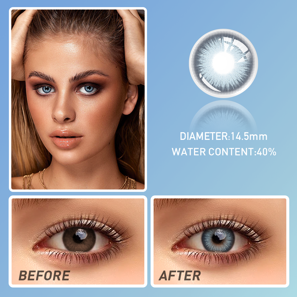 OJOTrend Savage Blue Ice Contact Lenses（1Yearly）