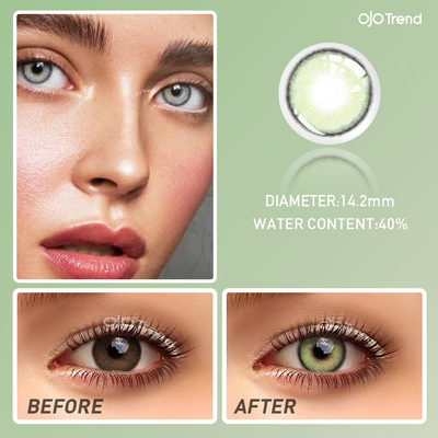 OJOTrend  Seattle Contact Lenses Green（1Yearly）
