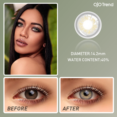 OJOTrend  Russian Girl Grey Contact Lenses（1Yearly）
