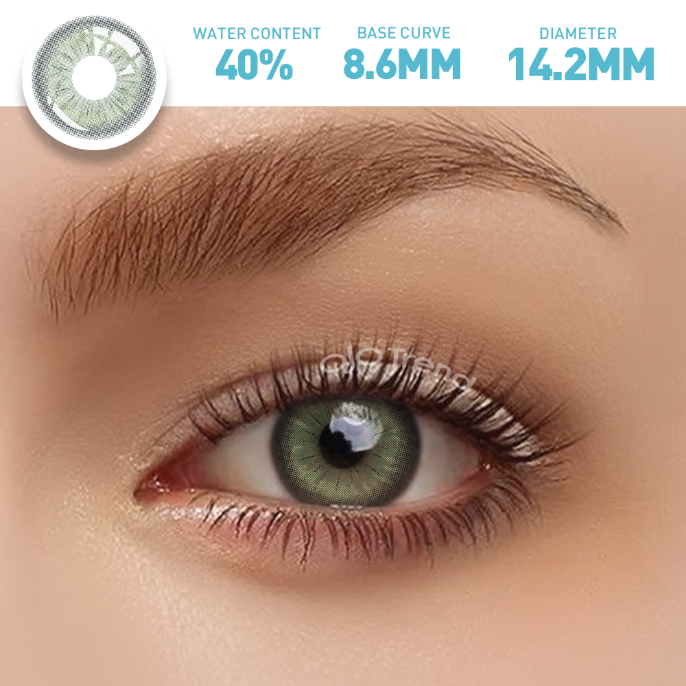 OJOTrend  Sora  Green Colored Contact Lenses （1Yearly）