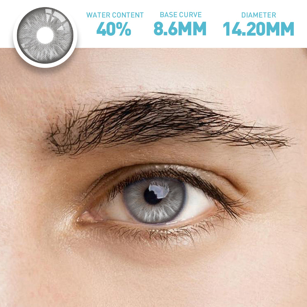 OJOTrend Siri Gray Contact Lenses Man Wear 1 Yearly