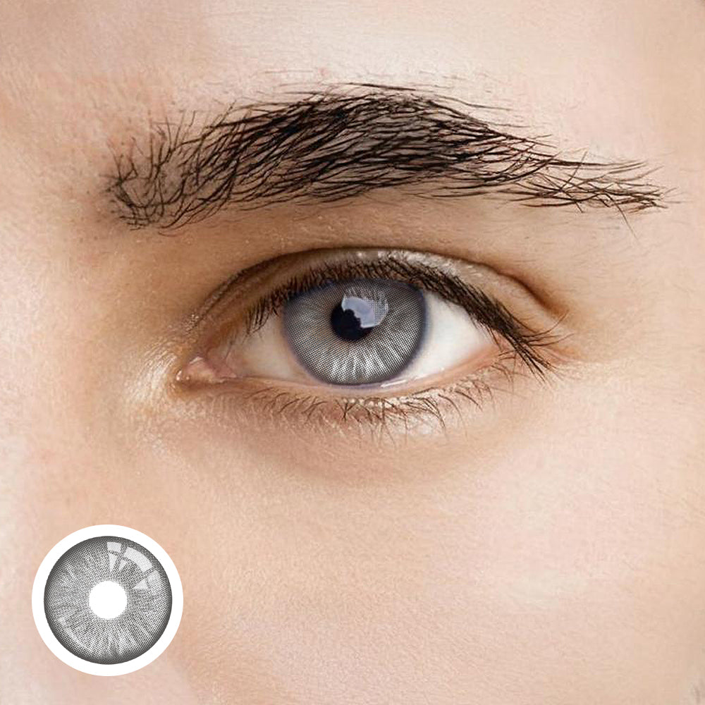 OJOTrend Siri Gray Contact Lenses Man Wear 1 Yearly