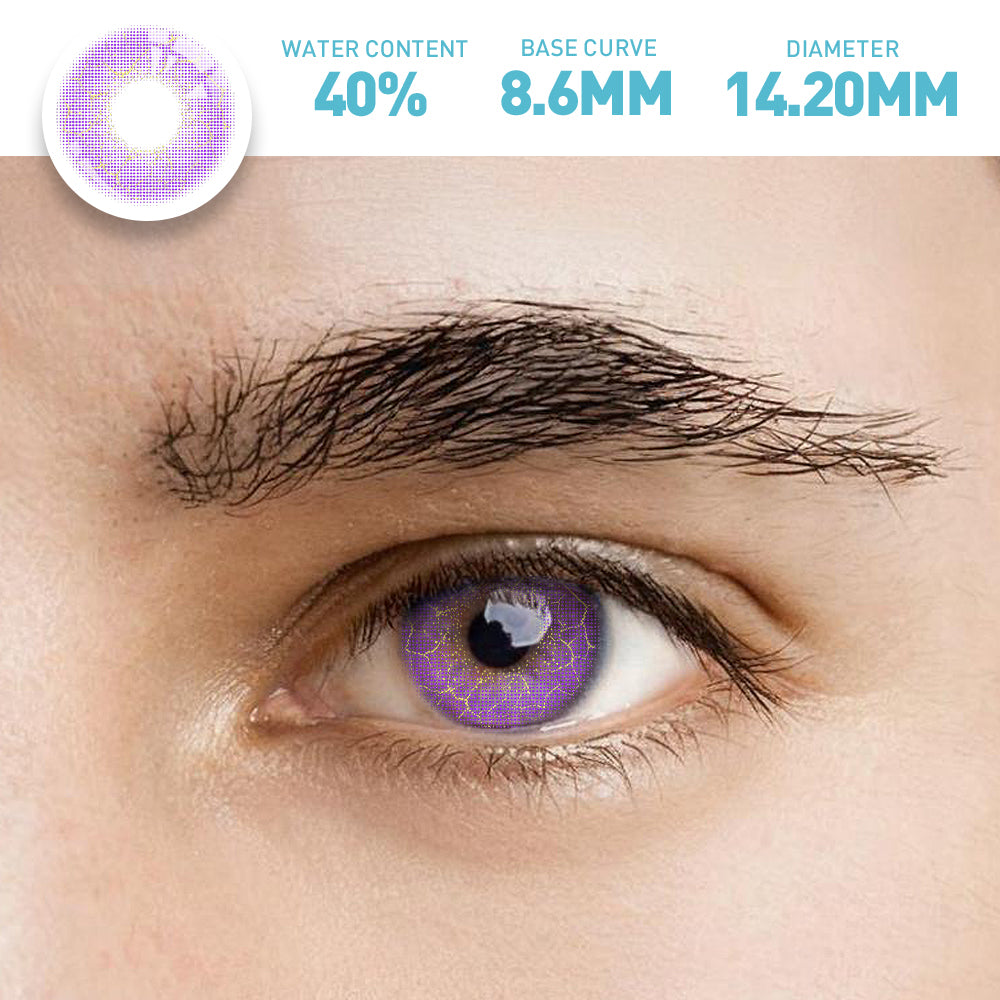 OJOTrend Hatsune Miku Violet Contact Lenses Man Wear 1 Yearly