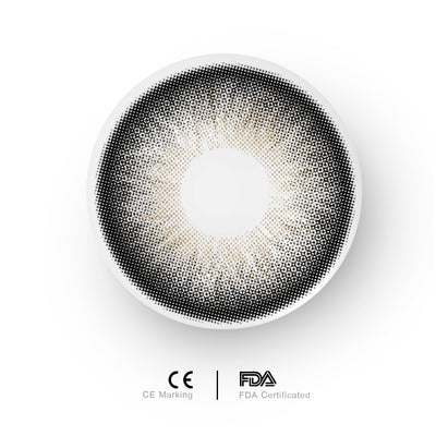 OJOTrend Light Brown Halo Colored Contact Lenses 1 Yearly