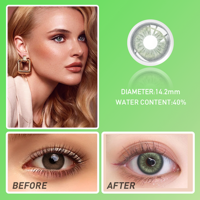 OJOTrend  Sora  Green Colored Contact Lenses （1Yearly）