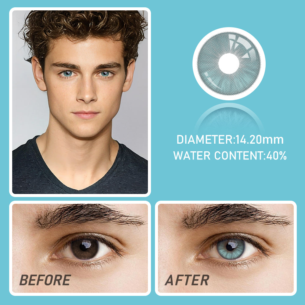 OJOTrend Meteor Green Contact Lenses Man Wear 1 Yearly