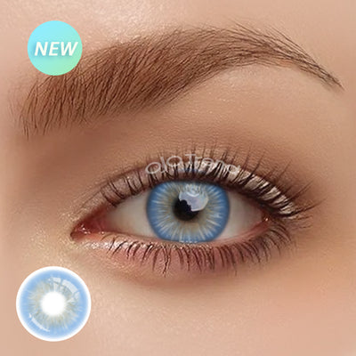 OJOTrend Sin Blue Colored Contact Lenses（1Yearly）