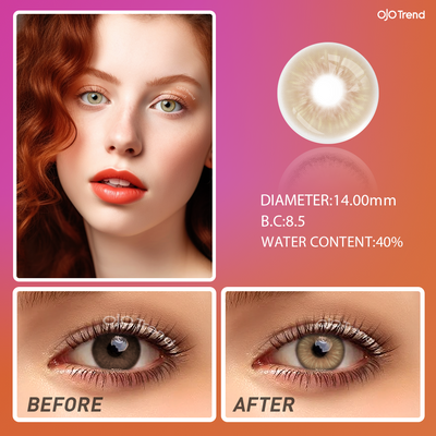OJOTrend Sin Brown Colored Contact Lenses（1Yearly）NEW